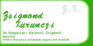 zsigmond kurunczi business card